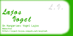 lajos vogel business card